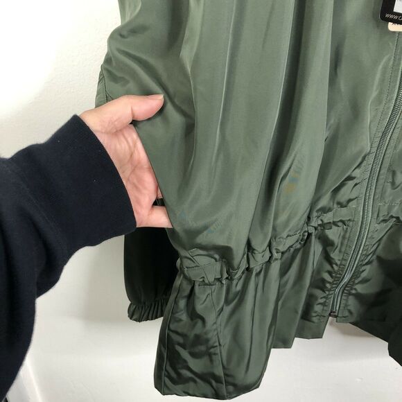 NEW CALIA by Carrie Underwood Anywhere Woven Ruched Jacket Olive Thyme Size XS - Picture 6 of 11